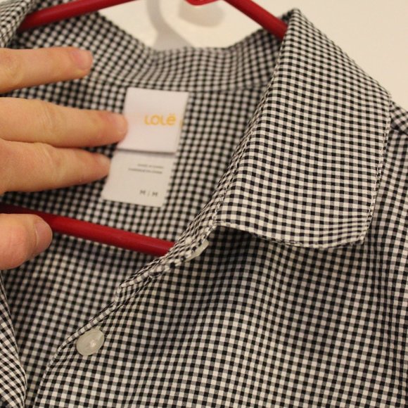 Lole Black Vichy Button-Up Tank: Size M - Picture 3 of 6